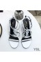 Yves Saint Laurent Cassandra Sandaler I Patent Læder Hvid