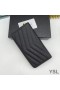 Yves Saint Laurent Store Monogram Zip Omkring Wallet I Kornet Matelasse Læder Sort/Guld