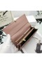 Yves Saint Laurent Store Y-Ligne Flap Wallet I Kornet Læder Pink/Guld