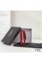Yves Saint Laurent Lille Gaby Trifold-Wallet I Quiltet Lammeskind Rød/Guld