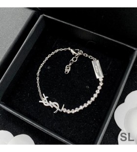 Yves Saint Laurent Opyum Charme Armbånd I Metal og Rhinestones Sølv