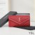 Yves Saint Laurent Store Gaby Flap Wallet I Quiltet Lammeskind Rød/Guld