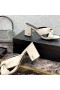 Yves Saint Laurent Bianca Hakken Dia ' S In Glad Leer Wit