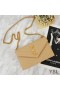 Yves Saint Laurent Envelop Keten Portefeuille Gestructureerde Matelasse Leer Apricot/Gold