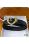 Yves Saint Laurent Hart Riem In Nappaleder Zwart/Goud