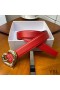 Yves Saint Laurent Hart Riem In Nappa Leder Rood/Goud