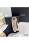 Yves Saint Laurent Grote Cassandra Deconstrueren Bifold Portefeuille In De Krokodil In Reliëf Lederen Abrikoos