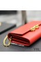 Yves Saint Laurent Le Maillon Keten Portemonnee In Glanzend Leer Rood