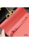 Yves Saint Laurent Le Maillon Keten Portemonnee In Glanzend Leer Rood