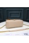 Yves Saint Laurent Medium Klassieke College Chain Bag In Matelasse Leer Apricot/Gold