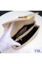 Yves Saint Laurent Medium Klassieke College Chain Bag In Matelasse Leer Apricot/Gold