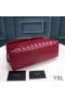 Yves Saint Laurent Medium Loulou Chain Bag In Y Matelasse Leer Rood/Goud