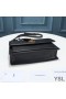 Yves Saint Laurent Medium Zonsondergang Satchel In Glad Leder Zwart/Goud