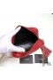 Yves Saint Laurent Mini Lou Camera Tas In Textuur Matelasse Leer Rood/Goud