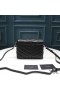 Yves Saint Laurent Mini Loulou Speelgoed Tas In Y Matelasse Leer Zwart/Zilver