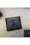 Yves Saint Laurent Monogram Oost/West-Portefeuille In De Krokodil In Reliëf Leer Zwart