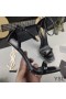 Yves Saint Laurent Opyum Sandalen In lak Leer met Gouden Hak Zwart