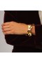 Yves Saint Laurent Opyum Draai Manchet Armband In Metaal, Goud
