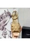 Yves Saint Laurent Tribute Platte Sandaal In Lakleer Beige