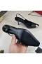 Yves Saint Laurent Vesper Slingback Pumps In Leer Zwart