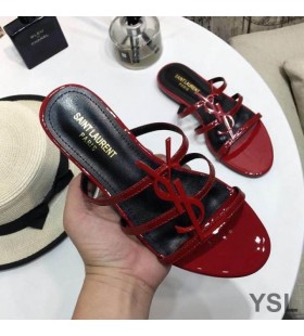 Yves Saint Laurent Cassandra Dia ' S In Patent Leder Rood