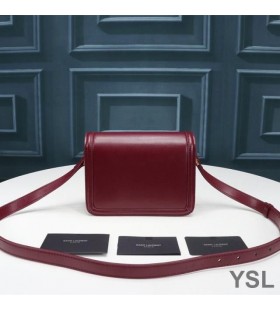 Yves Saint Laurent Small Solferino Satchel In Box Leather Burgundy/Gold