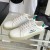 Yves Saint Laurent Hof Klassieke Sneakers In Geborduurd Leder met Groen Logo Wit/Groen