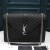 Yves Saint Laurent Grote Envelop Chain Bag In Gemengde Korrel Matelasse Leer Zwart/Zilver