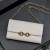 Yves Saint Laurent Le Maillon Keten Portemonnee In Glanzend Leer Wit