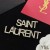 Yves Saint Laurent Logo Broches Gevestigd In Metaal en Kristal Zilver