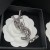 Yves Saint Laurent Opyum Broche In Metaal, Kristal en Strass steentjes Zwart