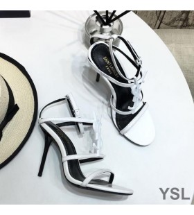 Yves Saint Laurent Cassandra Sandaalit Kiiltonahka Valkoinen
