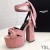 Yves Saint Laurent Paige Alustan Sandaalit Suede Vaaleanpunainen