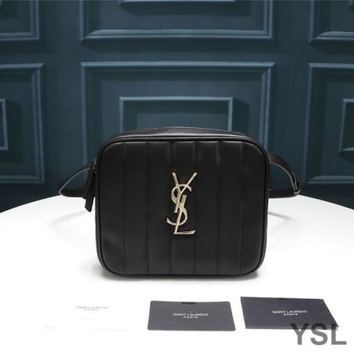 Yves Saint Laurent Vicky Ceinture Sac En Cuir Matelassé Noir/Or