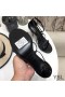 Yves Saint Laurent Cassandra 100 Sandales En Cuir verni Noir avec Logo Noir