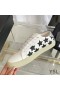 Yves Saint Laurent La Cour Baskets Classiques Dans Les Étoiles En Cuir Brodé Blanc/Noir