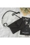 Yves Saint Laurent L'Enveloppe De La Chaîne Porte-Monnaie Dans Texturé Cuir Matelassé Noir