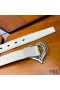 Yves Saint Laurent Au Cœur De La Ceinture En Cuir Nappa Blanc/Argent