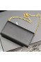 Yves Saint Laurent Le Maillon De La Chaîne Porte-Monnaie En Cuir Brillant Noir