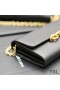 Yves Saint Laurent Le Maillon De La Chaîne Porte-Monnaie En Cuir Brillant Noir