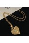 Yves Saint Laurent De Coeur D'Amour Pendentif En Métal Or