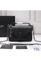 Yves Saint Laurent Moyen Classique College Sac De Chaîne En Diamant Matelassé En Cuir Noir/Argent
