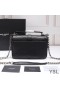 Yves Saint Laurent Moyen Classique College Sac De Chaîne En Diamant Matelassé En Cuir Noir/Argent
