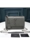 Yves Saint Laurent Moyen Coucher De Soleil De La Chaîne De Sac En Crocodile Embossed Leather Gris/Argent
