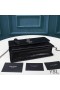 Yves Saint Laurent Moyen Coucher De Soleil Sac En Crocodile-Embossed Cuir Brillant Noir/Argent