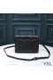 Yves Saint Laurent Mini Loulou Sac À Jouets En Y Matelassé En Cuir Noir