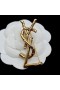 Yves Saint Laurent Opyum Broche Vintage En Métal Or