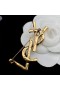 Yves Saint Laurent Opyum Broche Vintage En Métal Or
