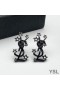 Yves Saint Laurent Opyum Boucles D'Oreilles Dans Les Étoiles En Métal Noir