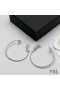 Yves Saint Laurent Opyum Hoop Boucles D'Oreilles En Métal Argenté